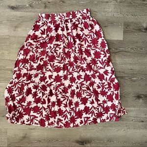 Eloquii Tiered Floral Skirt